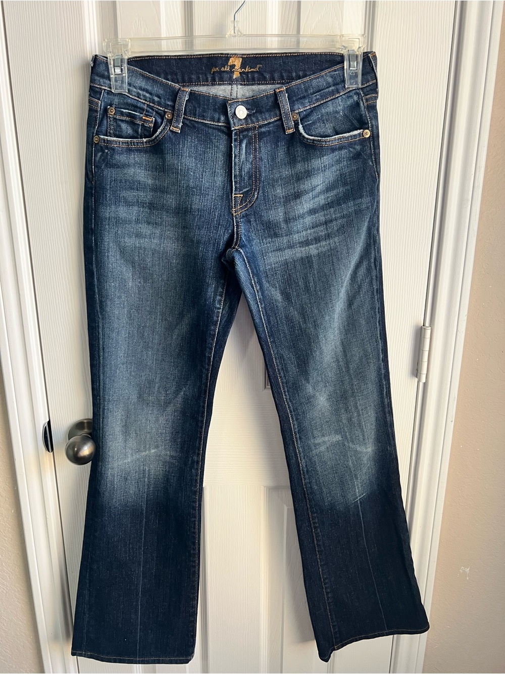 7 For All Mankind Dark Blue Bootcut Jeans
